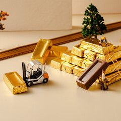 四00三工厂方便纯可可金砖牛奶巧克力 10型500g办公室零食礼物